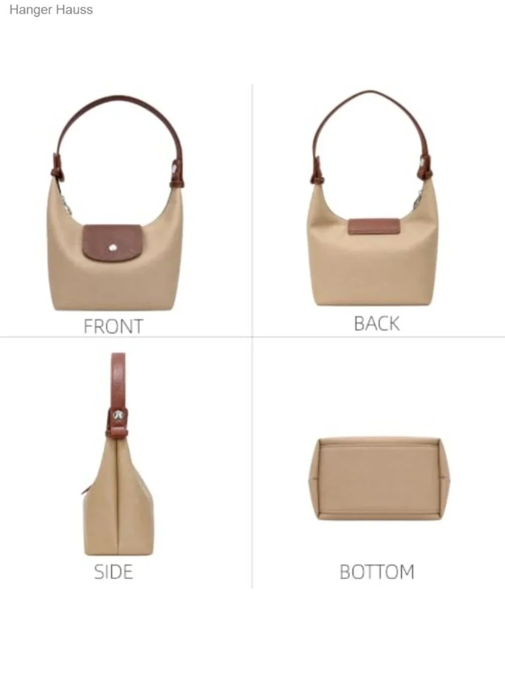 Convertible Crossbody Bag for Women Mini Nylon Crescent Handbag with Strap